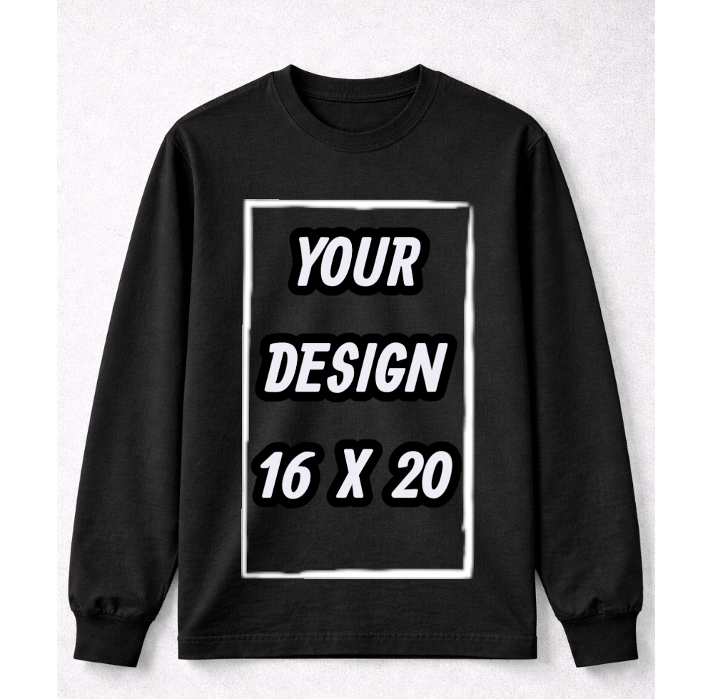 SHAKAWEAR BLACK LONGSLEEVE (FRONT PRINT ONLY)